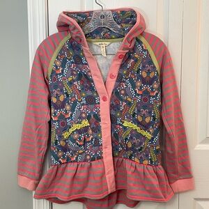 Matilda Jane Pink and Blue Floral Hoodie and sweatpant matching set.